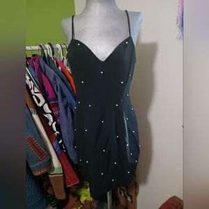 1990's Vintage Spoiled Girls LBD mini pearl dress